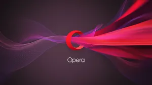 Opera Browser - A Red And Purple Background Wallpaper