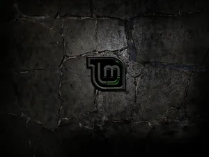 Operating System Linux Mint Logo Cracked Texture Wallpaper