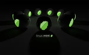 Operating System Linux Mint Logo In Balls Wallpaper
