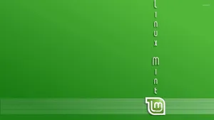 Operating System Vertical Linux Mint With Logo Wallpaper