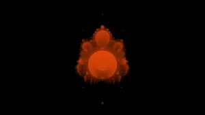 Orange 4d Buddhabrot Wallpaper