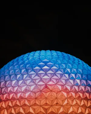Orange And Blue Epcot Globe Wallpaper