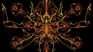 Orange And Yellow Abstract Generative Pattern Wallpaper