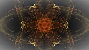 Orange And Yellow Abstract Shape Pattern Wallpaper