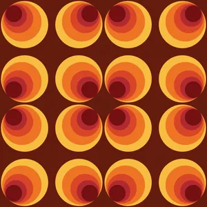 Orange Circle Patterns Wallpaper