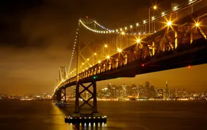 Orange City Bridge Lights Wallpaper