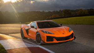 Orange Corvette 5120x1440 Car Wallpaper