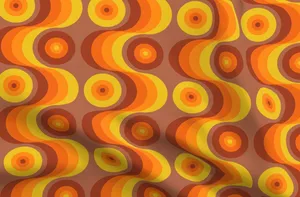 Orange Groovy Retro Wallpaper