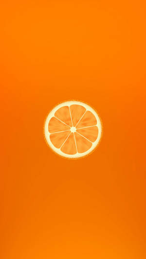 Orange Minimalist Phone Wallpaper