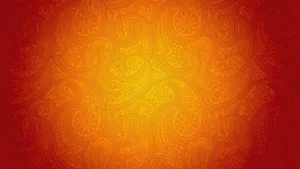 Orange Paisley Graphic Wallpaper