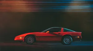 Orange Red C4 Corvette Wallpaper