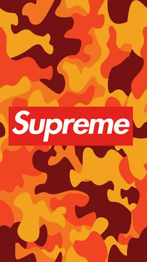 Orange Supreme Camouflage Wallpaper