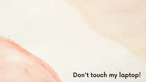 Orange Yellow Watercolor Don't Touch My Laptop Wallpaper