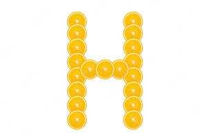 Orangey Letter H Wallpaper