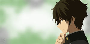 Oreki Houtarou Thinking Wallpaper