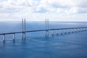 Oresund Bridge Distant Shot Wallpaper