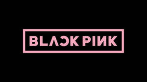 Original Blackpink Logo On Black Wallpaper