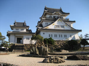 Osaka Castle Artistic Rock Formation Wallpaper