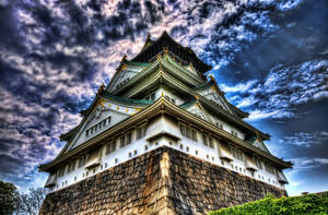 Osaka Castle Low-angle Shot Wallpaper