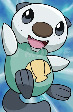 Oshawott's Silly Face Wallpaper