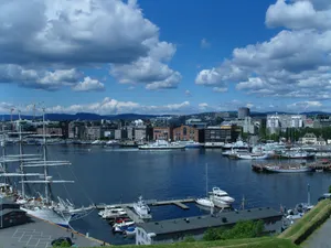 Oslo White Docks Wallpaper