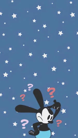 Oswald The Lucky Rabbit Confused Among Stars Wallpaper