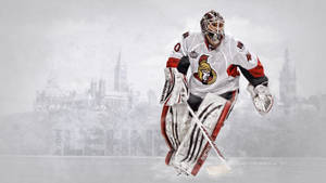 Ottawa Senators Goalie Robin Lehner In Action Wallpaper
