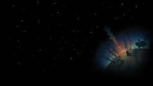 Outer Wilds Campsite On Starry Night Wallpaper