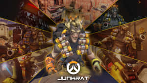 Outlaw Technician Junkrat Outwits Enemies In Overwatch Wallpaper