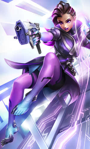 Outsmart Your Opponents With Sombra, The Expert Hacker Of Overwatch Wallpaper