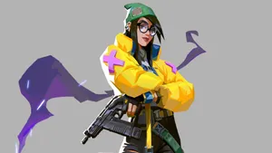 Outsmart Your Opponents With Strength, Courage And Smart Tactics With Killjoy Valorant. Wallpaper