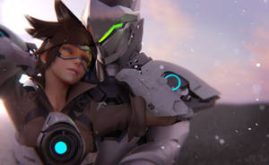 Overwatch Legends: Genji And Tracer Wallpaper