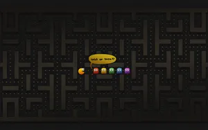 Pac Man Video Game Halloween Theme Wallpaper