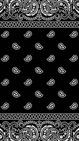 Paisley White And Black Pattern Wallpaper