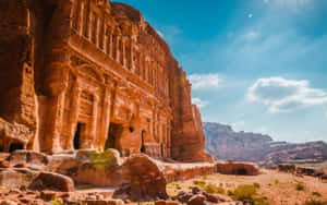 Palace Tomb In Petra Jordan Wallpaper