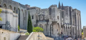 Palais Des Papes On The Shore Of Avignon Wallpaper