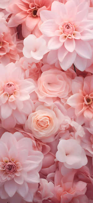 Pale Pink Floral Backdrop Wallpaper