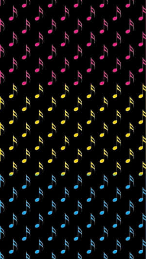 Pan Flag Eighth Note Music Pattern Wallpaper