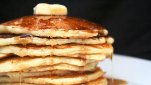 Pancakes With Honey And Butter Wallpaper
