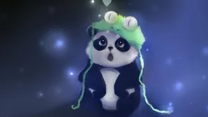 Panda Headdress Sparkles Wallpaper