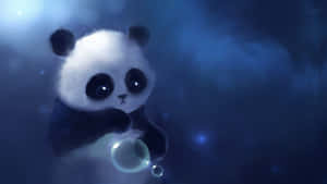 Panda Laptop Graphic Design Wallpaper