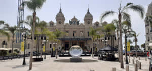 Panoramic View Of The Iconic Casino De Monte Carlo Wallpaper