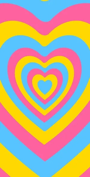 Pansexual Wildflower Heart Wallpaper