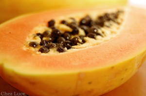 Papaya Fruit Close Up Shot Wallpaper