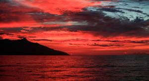 Papua New Guinea Red Sky Wallpaper