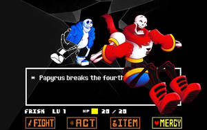 “papyrus And Sans Breaking The Fourth Wall” Wallpaper