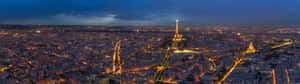 Paris Night Panorama Wallpaper