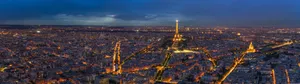 Paris Night Panorama Wallpaper