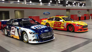 Parked Nascar Cars Wallpaper