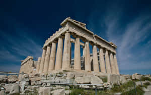 Parthenon Temple Dedicated To Athena Wallpaper